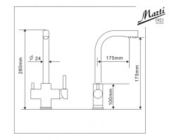 MEDIDAS MONOMANDO COCINA OSMOSIS ALFA3 MARTI1921